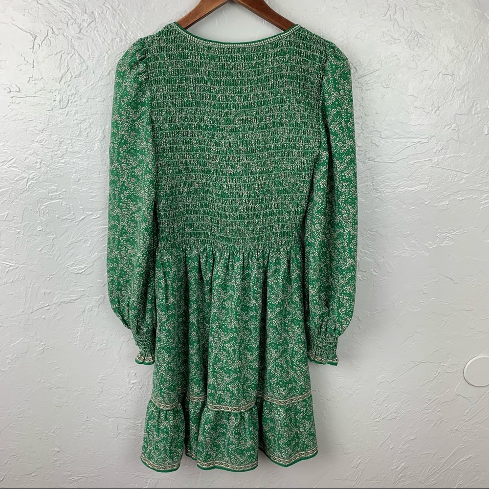 NWT Max Studio Floral Long Sleeve Smocked Dress XS - Picture 7 of 10